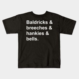 Cotswold morris - Baldricks & breeches & hankies & bells Kids T-Shirt